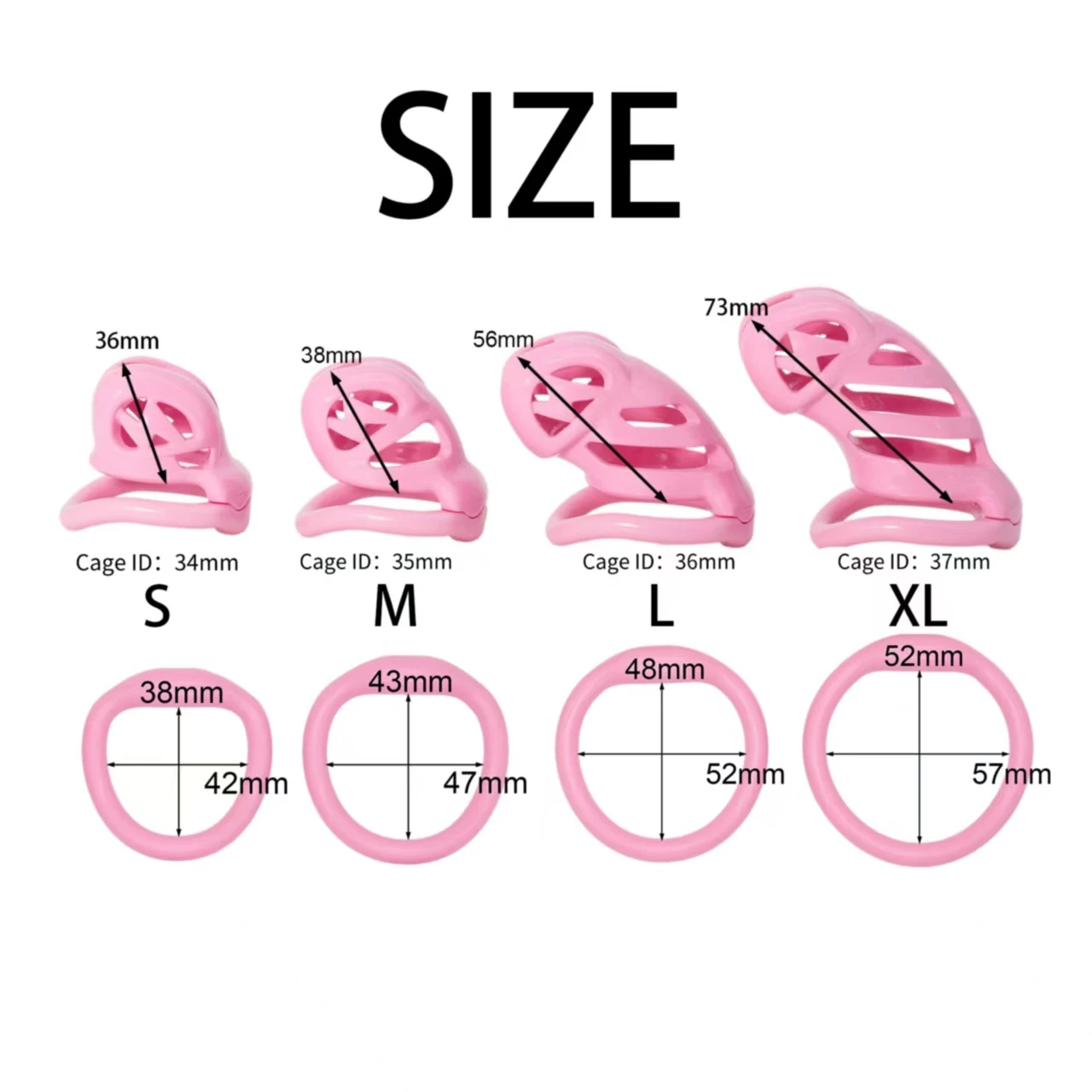 New chastity cage with built-in hidden lock, male chastity lock (CB lock).