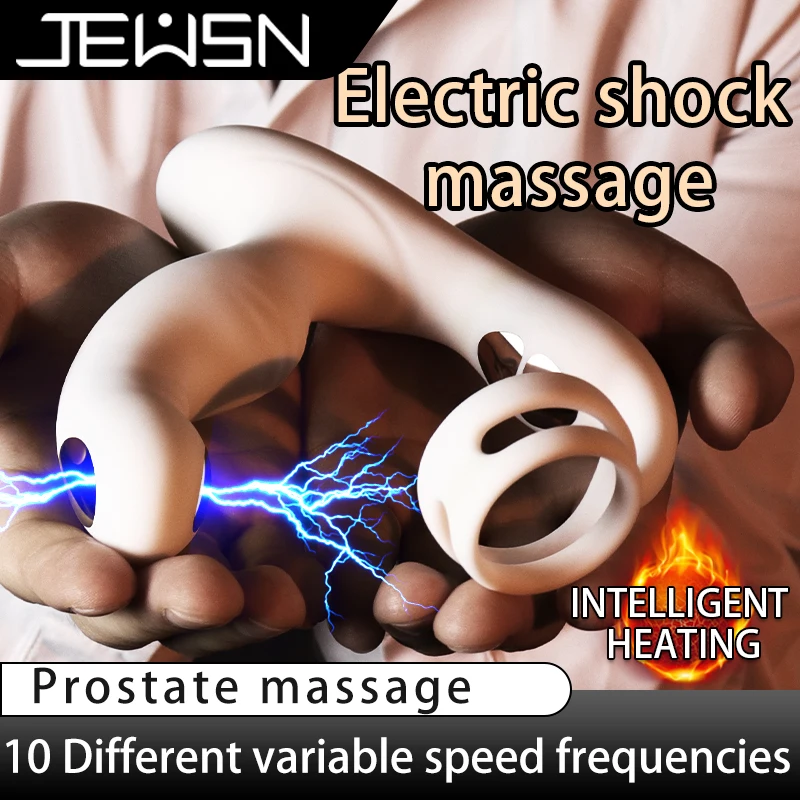 Wireless Remote Control Prostate Massagers Men Vibrating Electric Shock Cock Ring Anal Plug constant temperature Adult Sex Toys - Imagem 3