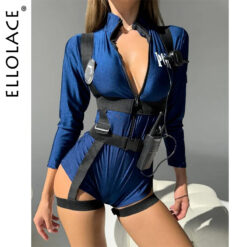 Uniforme Policial Cosplay Ellolace Sexy Costume Officer