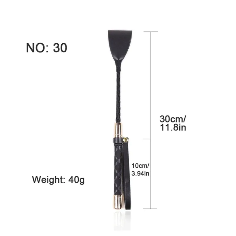 Medidas do chicote riding crop de 30 cm com cabo de 10 cm e 40 g