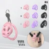 Gaiola de castidade Cobra Cage rosa com chaves e opções em rosa, roxo e preto