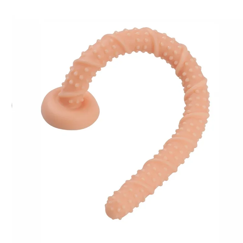 Dildo gigante cor de pele com ventosa e textura espiral
