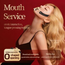 Alternative view of BDSM Mordaça Lábios Língua Fixa Garganta Profunda Mouth Gag