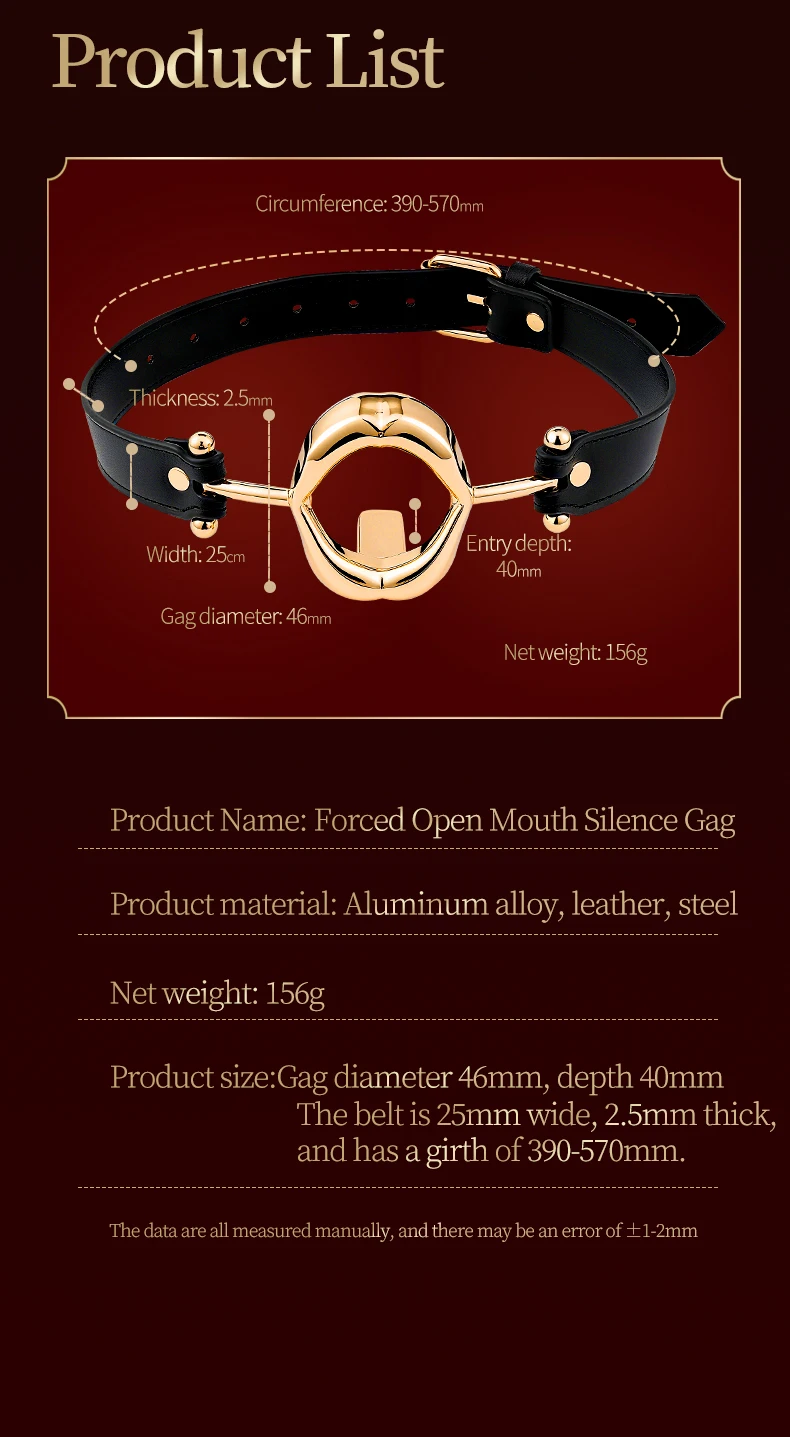 Metal Hollow Mouth Gag Fixed Tongue Oral Fixation Lips Ring Mouth Stuffer Couple Adult Games Alternative Bondage Erotic Sex Toys