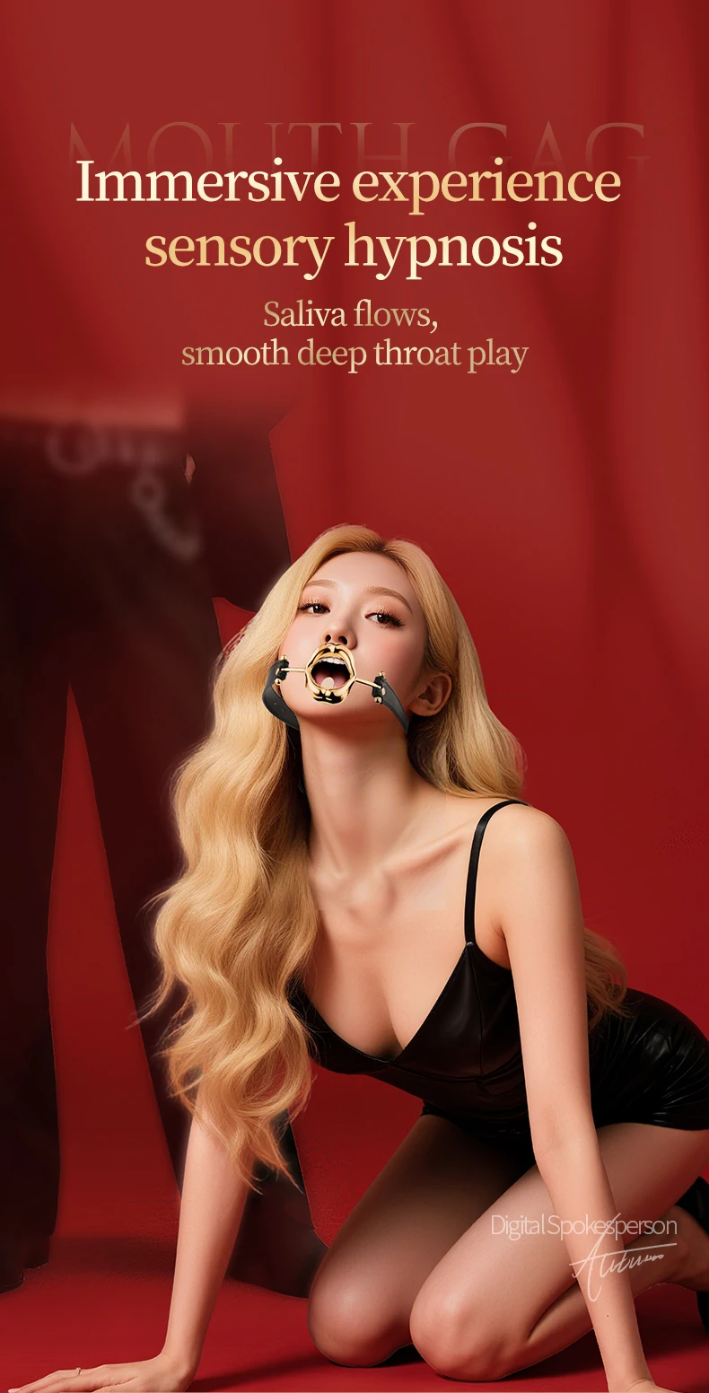 Metal Hollow Mouth Gag Fixed Tongue Oral Fixation Lips Ring Mouth Stuffer Couple Adult Games Alternative Bondage Erotic Sex Toys