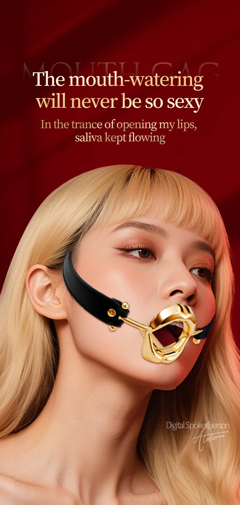 Metal Hollow Mouth Gag Fixed Tongue Oral Fixation Lips Ring Mouth Stuffer Couple Adult Games Alternative Bondage Erotic Sex Toys