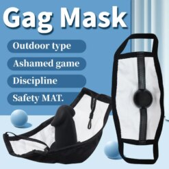 Máscara de Rosto Erótica Mordaça Ball Gag Mask