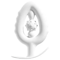 Plug anal Halo argola vazada de silicone com bolinha central