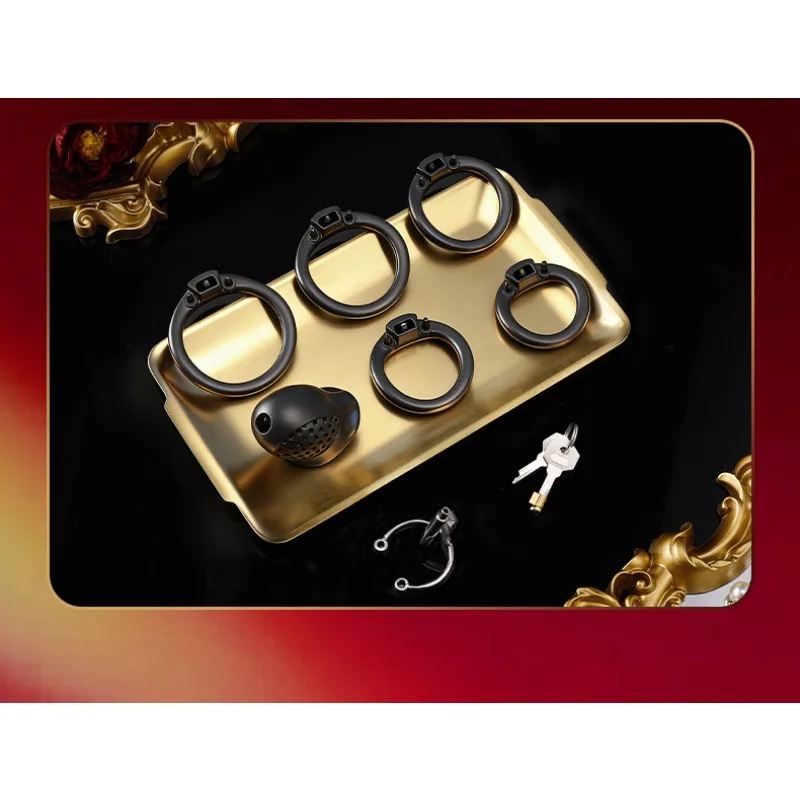 Colmeia Micro Chastity Cage Gaiola Castidade 5 Anéis Sonda Uretral - Imagem 4