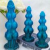 Plug Anal Dog Knot 3 Nós Silicone Ventosa Monster Dildo 3 Tamanhos