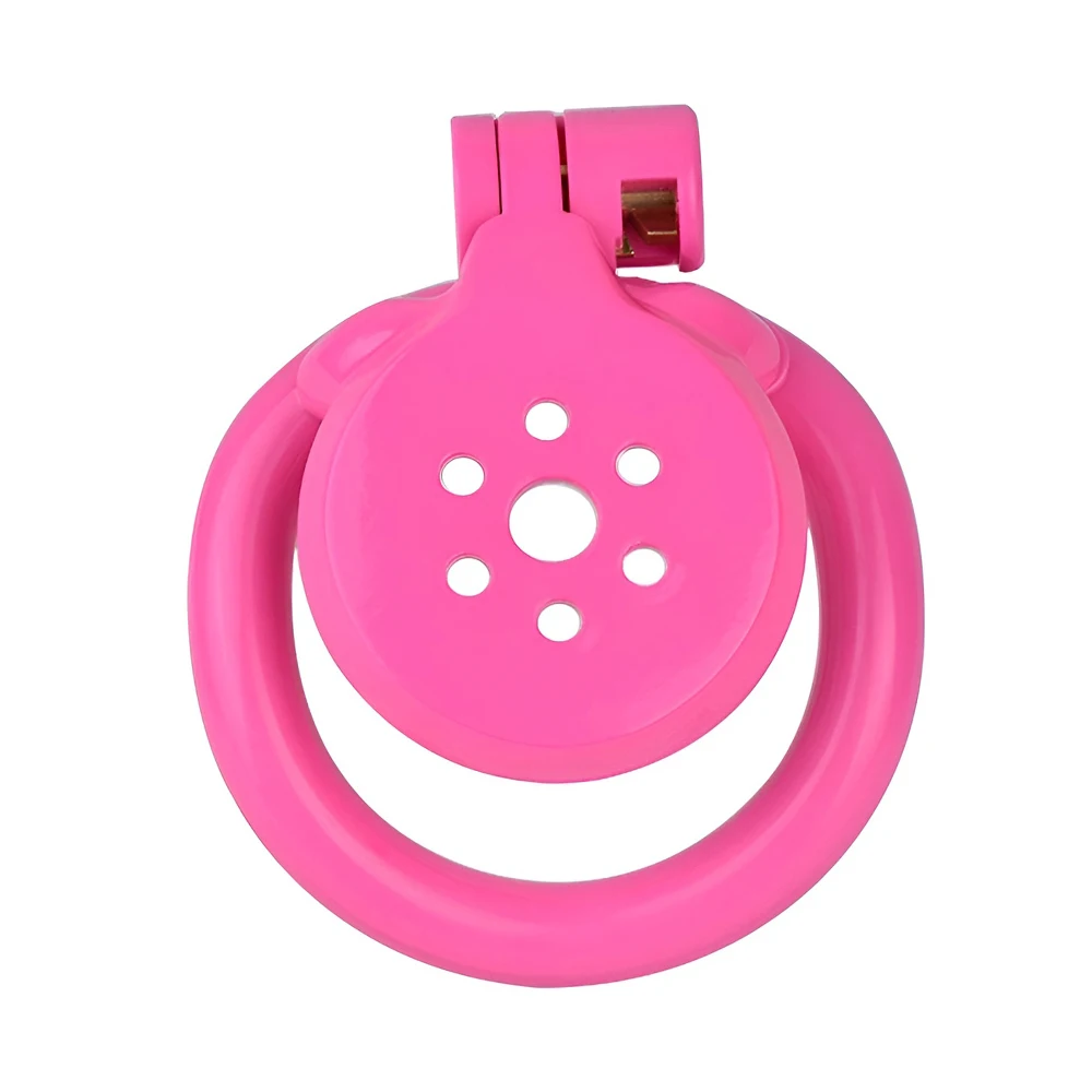 FRRK BDSM Male Chastity Device Flat Cage Hole Metal Chastity Lock, Cock Cage, Urethra Catheter, Penis Ring, Bondage Belt Sex Toy