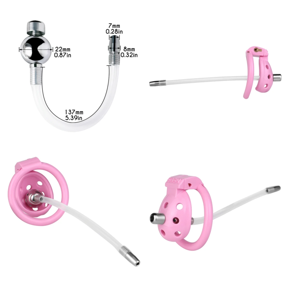 FRRK Pink Hollow Hole Sissies Chastity Cage ABS Resin 4 Size Penis Rings Cock Cage Feminized 정조대 Pussy Worship Fetish Sex Tooys FRRK Pink Hollow Hole Sissies Chastity Cage ABS Resin 4 Size Penis Rings Cock Cage Feminized 정조대 Pussy Worship Fetish Sex Tooys