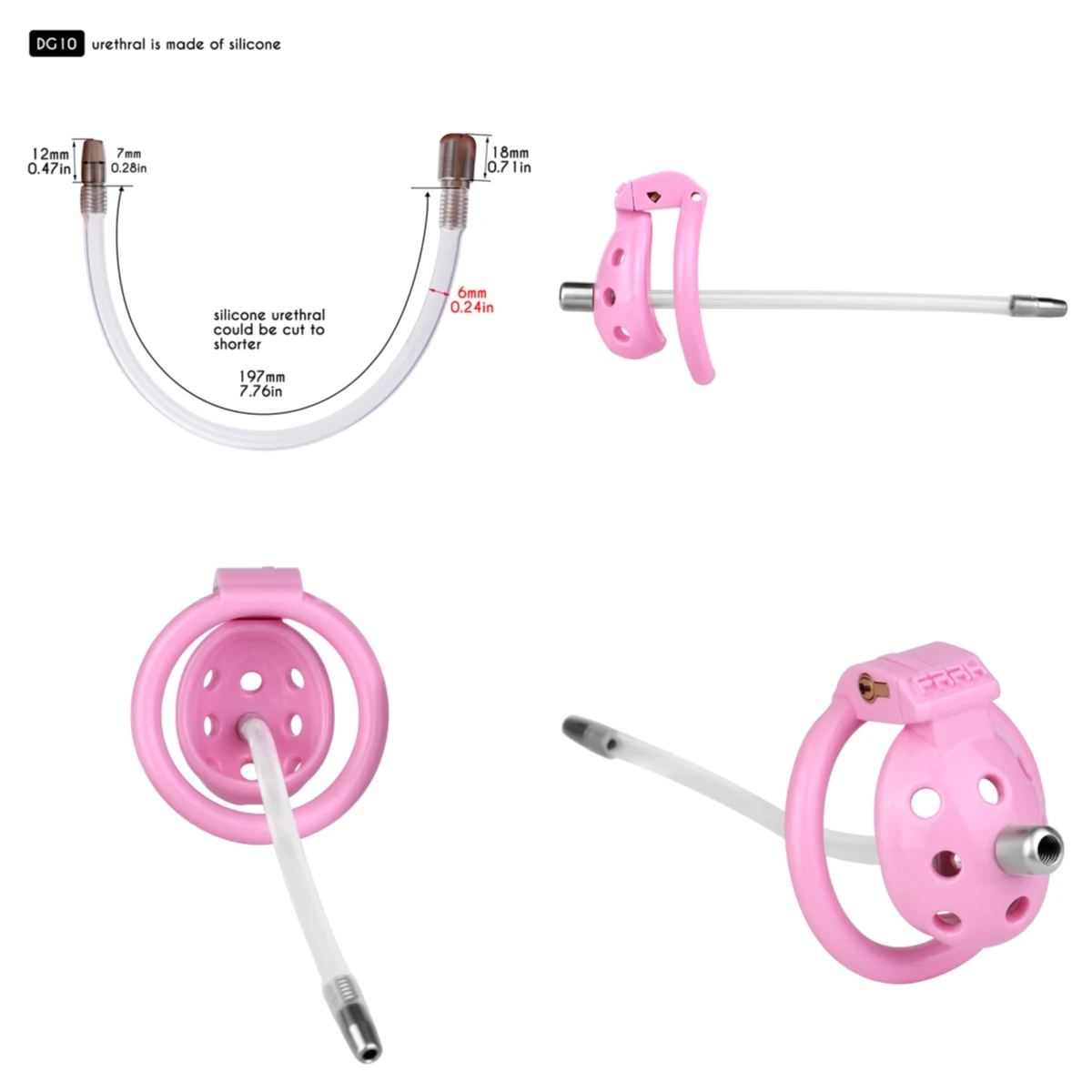 FRRK Pink Hollow Hole Sissies Chastity Cage ABS Resin 4 Size Penis Rings Cock Cage Feminized 정조대 Pussy Worship Fetish Sex Tooys FRRK Pink Hollow Hole Sissies Chastity Cage ABS Resin 4 Size Penis Rings Cock Cage Feminized 정조대 Pussy Worship Fetish Sex Tooys