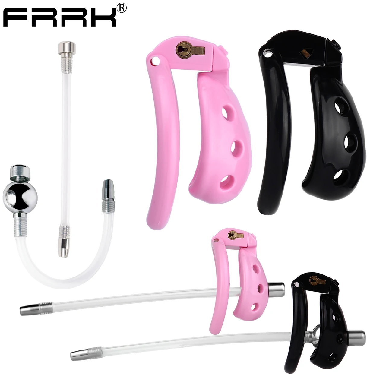 FRRK Gaiola de Castidade Masculina 4 Tamanhos Anel Chastity Cage