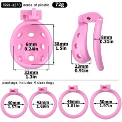 Alternative view of FRRK Gaiola de Castidade Masculina 4 Tamanhos Anel Chastity Cage