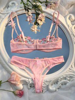 Alternative view of Conjunto Lingerie Sexy Bordado Floral Set Bra and Thong