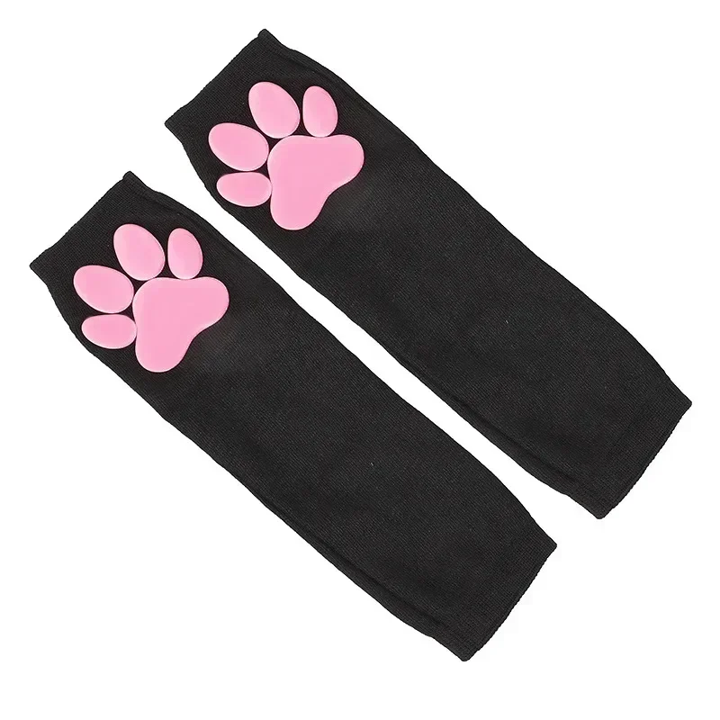 Cute 3D Silicone Pink Cat Claw Paw Pads Soft Fingerless Fluffy Sun Protection Cool Sleeves Cute Gloves Long Tube for Women Cute 3D Silicone Pink Cat Claw Paw Pads Soft Fingerless Fluffy Sun Protection Cool Sleeves Cute Gloves Long Tube for Women