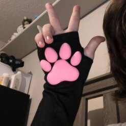 Alternative view of Luva Patinhas de Gato Silicone 3D Cute Cat Gloves