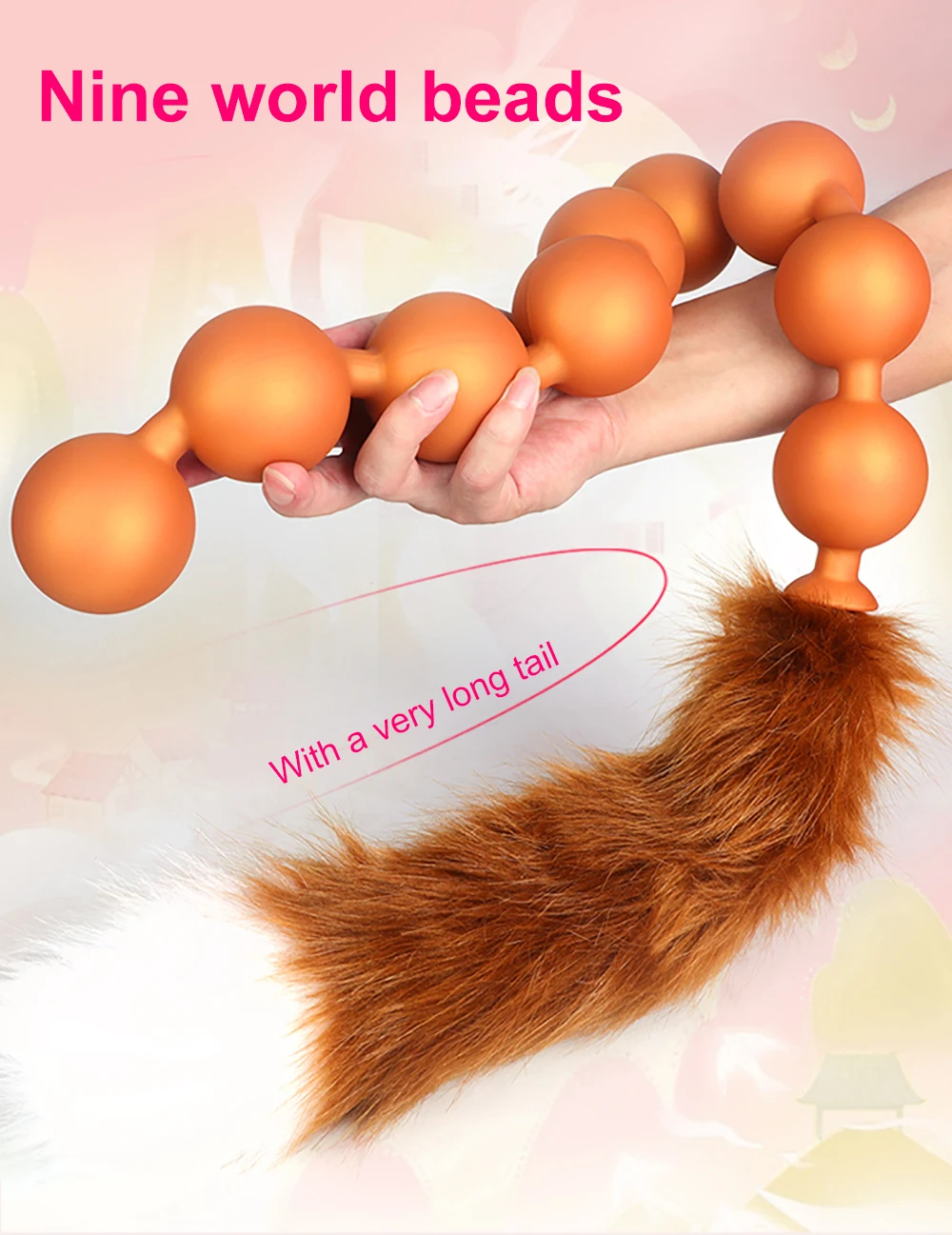 Super Long Huge 9 Ball Anal Beads Vaginal Anus Expansion Silicone ButtPlug Tail Anal Plug Adult Erotic Anal SexToy For Men Women Super Long Huge 9 Ball Anal Beads Vaginal Anus Expansion Silicone ButtPlug Tail Anal Plug Adult Erotic Anal SexToy For Men Women