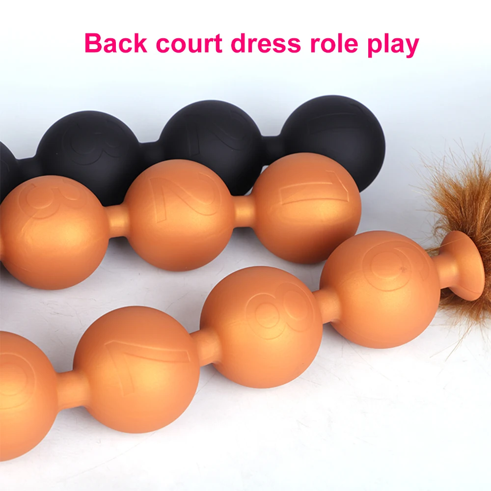 Super Long Huge 9 Ball Anal Beads Vaginal Anus Expansion Silicone ButtPlug Tail Anal Plug Adult Erotic Anal SexToy For Men Women Super Long Huge 9 Ball Anal Beads Vaginal Anus Expansion Silicone ButtPlug Tail Anal Plug Adult Erotic Anal SexToy For Men Women