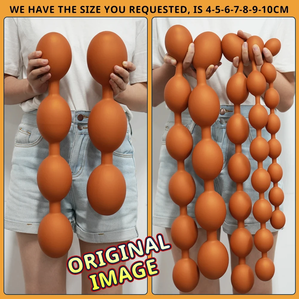 Double Love Huge Anal Beads Plug Gay/Lesbian Dual Use Big Egg Butt Plug Soft Anal Ball Dildos Bdsm Prostate Massage Sex Shop Toy Double Love Huge Anal Beads Plug Gay/Lesbian Dual Use Big Egg Butt Plug Soft Anal Ball Dildos Bdsm Prostate Massage Sex Shop Toy