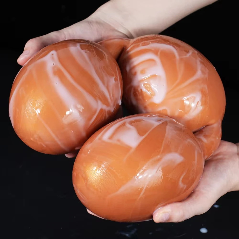 Double Love Huge Anal Beads Plug Gay/Lesbian Dual Use Big Egg Butt Plug Soft Anal Ball Dildos Bdsm Prostate Massage Sex Shop Toy - Imagem 5