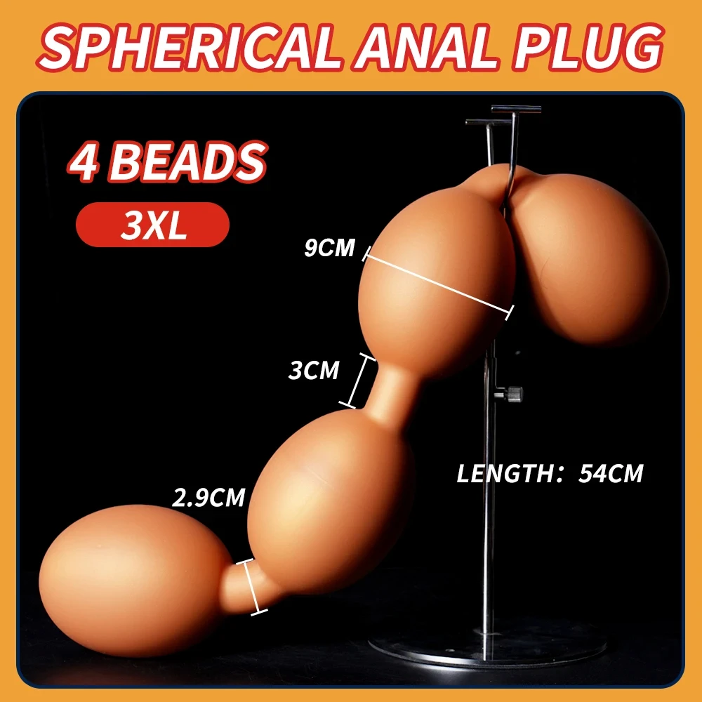 Double Love Huge Anal Beads Plug Gay/Lesbian Dual Use Big Egg Butt Plug Soft Anal Ball Dildos Bdsm Prostate Massage Sex Shop Toy Double Love Huge Anal Beads Plug Gay/Lesbian Dual Use Big Egg Butt Plug Soft Anal Ball Dildos Bdsm Prostate Massage Sex Shop Toy