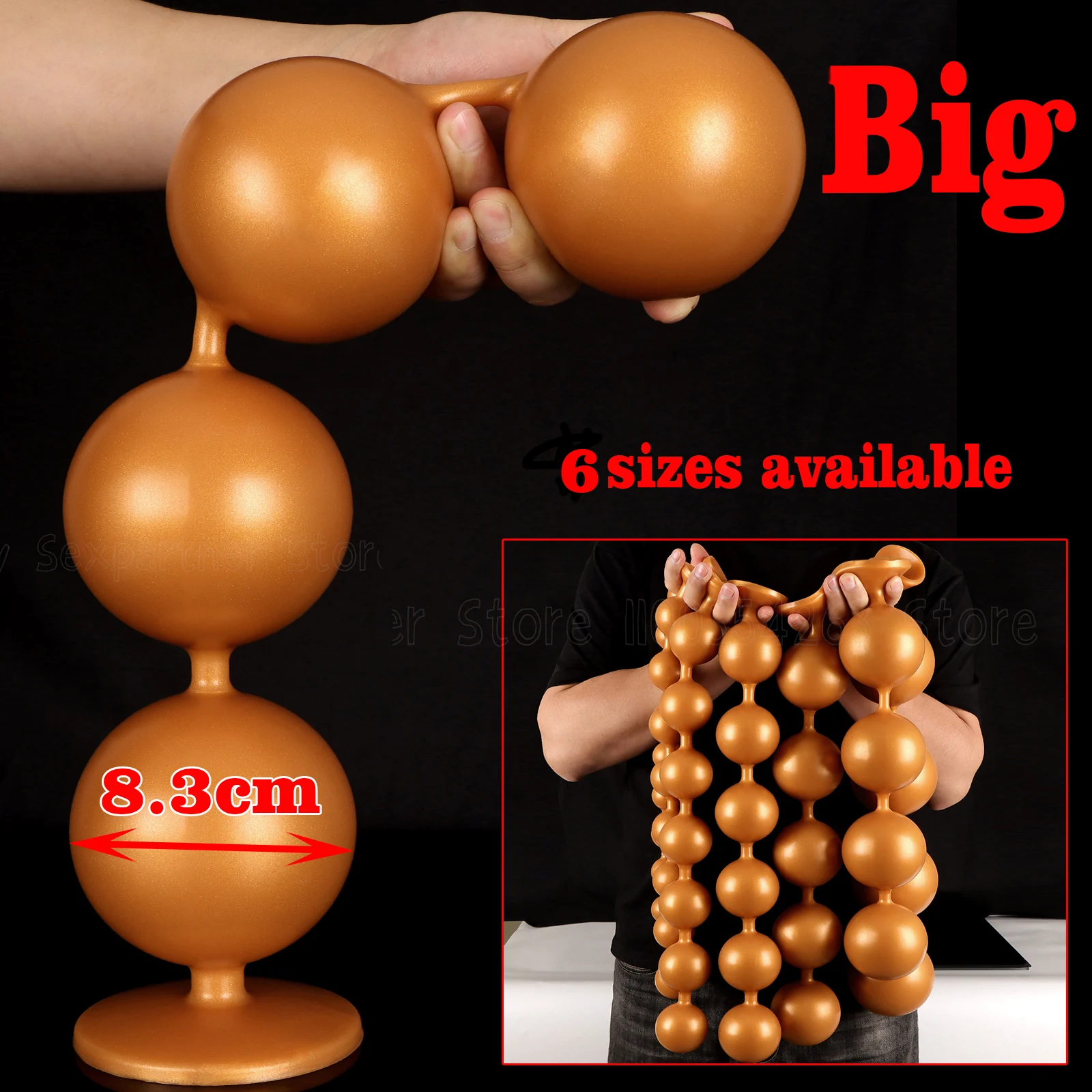 Plug Anal Longo Contas Beads Balls Long Dildo