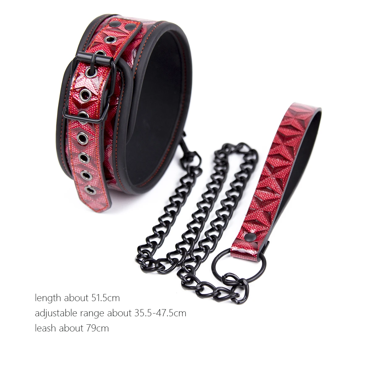 Thierry Crimson/Black Tied Ultimate Bondage Kit,Blindfold, Ball Gag, Collar, Wrist and Ankle Cuffs, Paddle Spanking Sex Toys