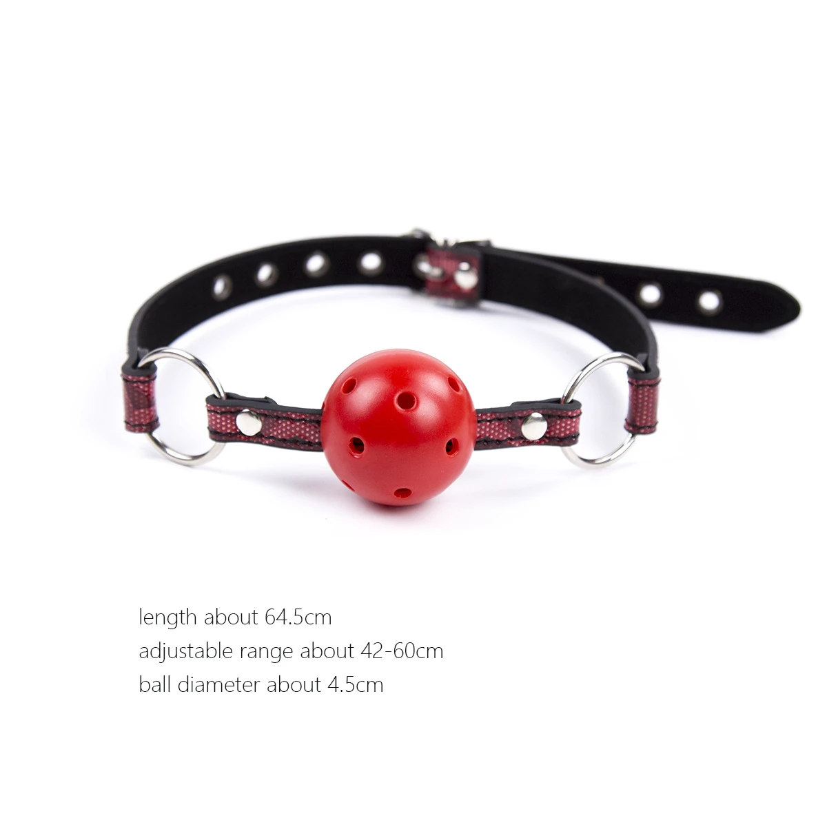 Thierry Crimson/Black Tied Ultimate Bondage Kit,Blindfold, Ball Gag, Collar, Wrist and Ankle Cuffs, Paddle Spanking Sex Toys