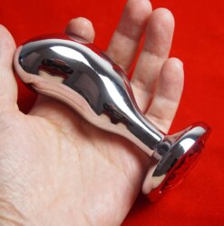 Alternative view of Plug Anal de Metal 3 Tamanhos Dilatador Buttplug