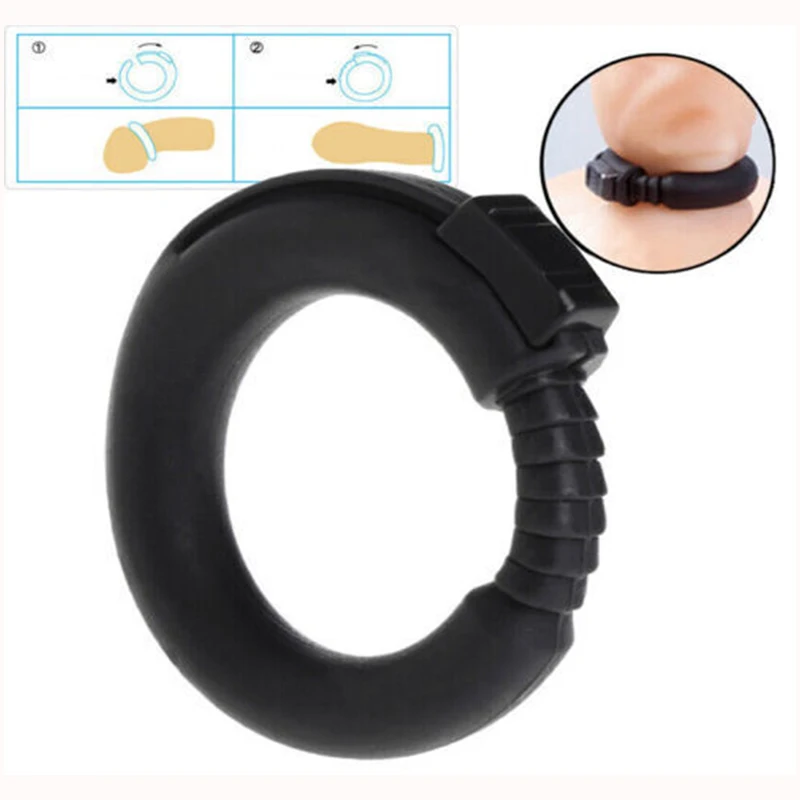 Anel Peniano Ajustável em Silicone Cock Ring - Imagem 7