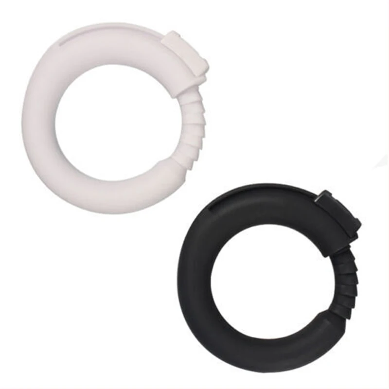 Male Adjustable Silicone Penis Cock Ring Enhancer Prolonging Delay Ejaculation Adjustable Male Chastity Device White Black Male Adjustable Silicone Penis Cock Ring Enhancer Prolonging Delay Ejaculation Adjustable Male Chastity Device White Black
