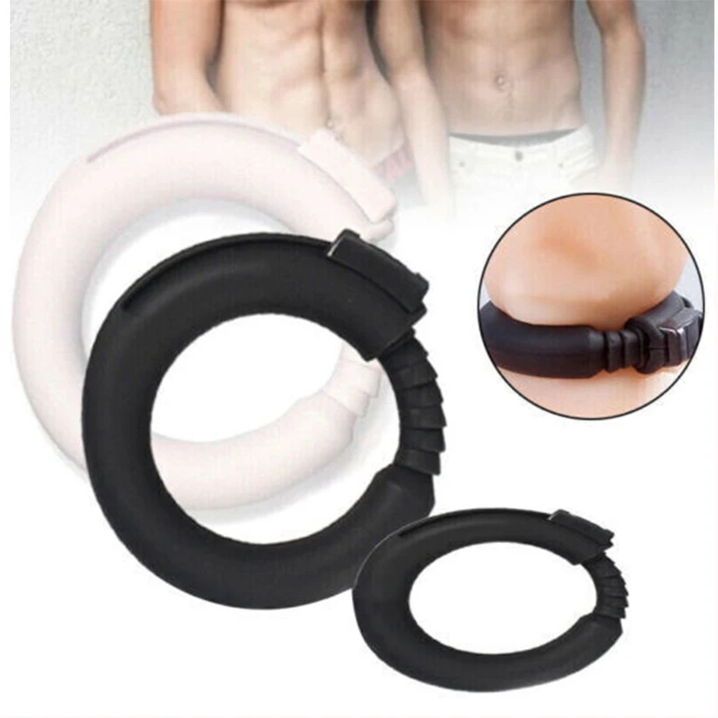 Male Adjustable Silicone Penis Cock Ring Enhancer Prolonging Delay Ejaculation Adjustable Male Chastity Device White Black Male Adjustable Silicone Penis Cock Ring Enhancer Prolonging Delay Ejaculation Adjustable Male Chastity Device White Black