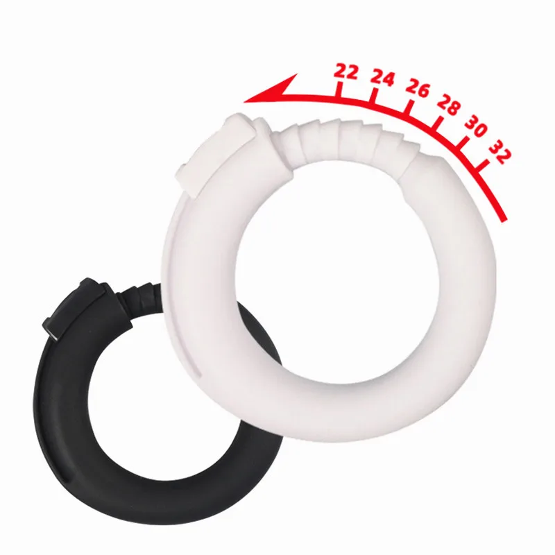 Male Adjustable Silicone Penis Cock Ring Enhancer Prolonging Delay Ejaculation Adjustable Male Chastity Device White Black Male Adjustable Silicone Penis Cock Ring Enhancer Prolonging Delay Ejaculation Adjustable Male Chastity Device White Black