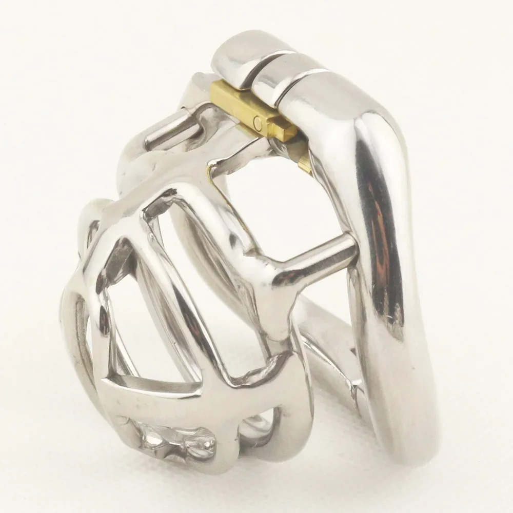 Super Short Male Stainless Steel Penis Cage Chastity Belt Device Cock Ring BDSM Adult Sex Toys Products Sexo Para Hombre Rings