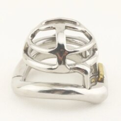 Alternative view of Gaiola De Castidade Super Pequena Aço Inoxidável Short Lock Cage