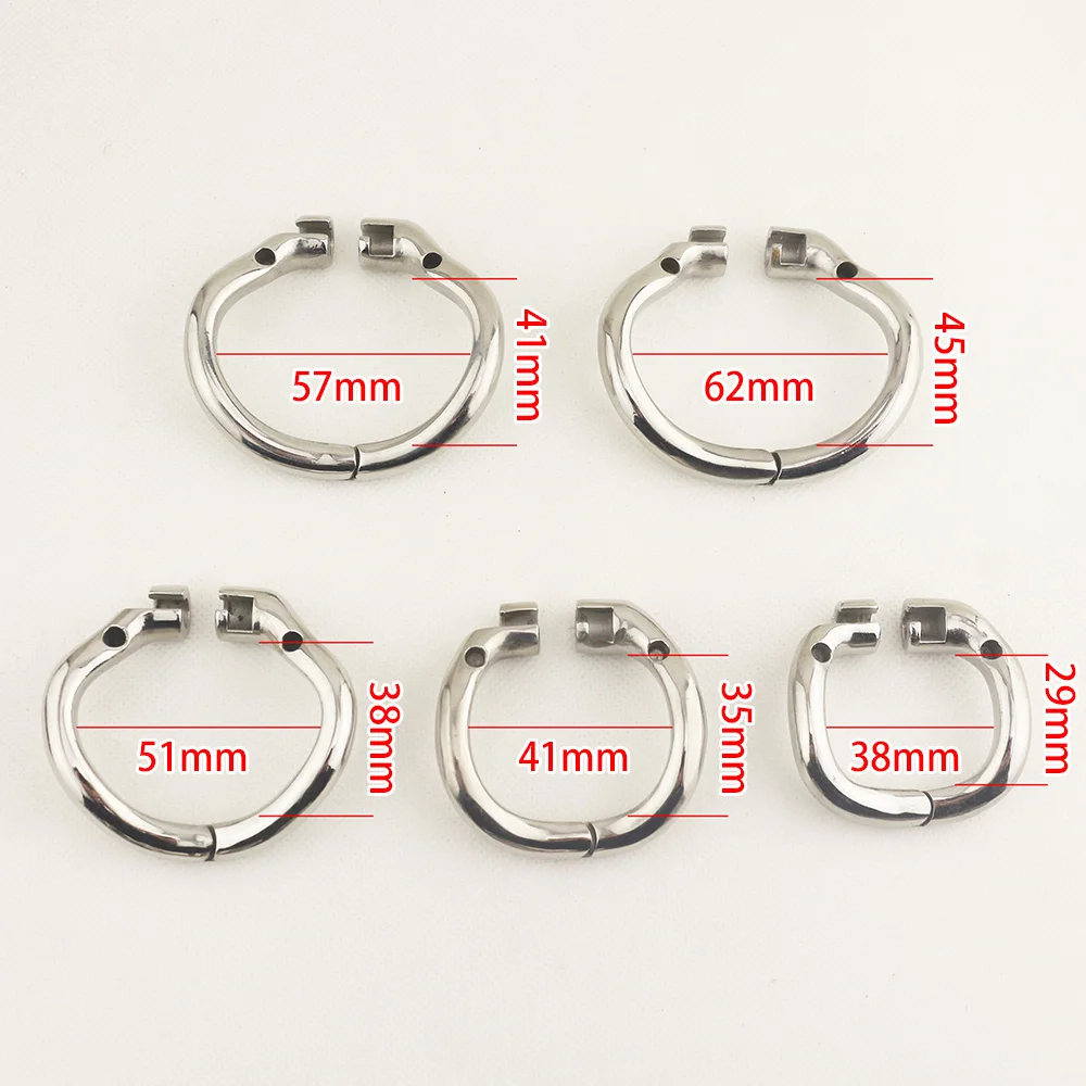 Super Short Male Stainless Steel Penis Cage Chastity Belt Device Cock Ring BDSM Adult Sex Toys Products Sexo Para Hombre Rings