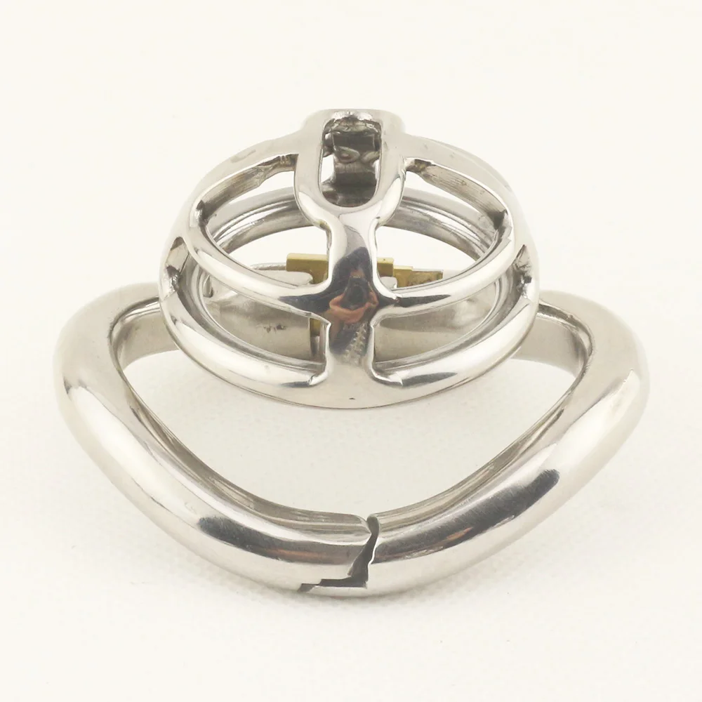 Super Short Male Stainless Steel Penis Cage Chastity Belt Device Cock Ring BDSM Adult Sex Toys Products Sexo Para Hombre Rings