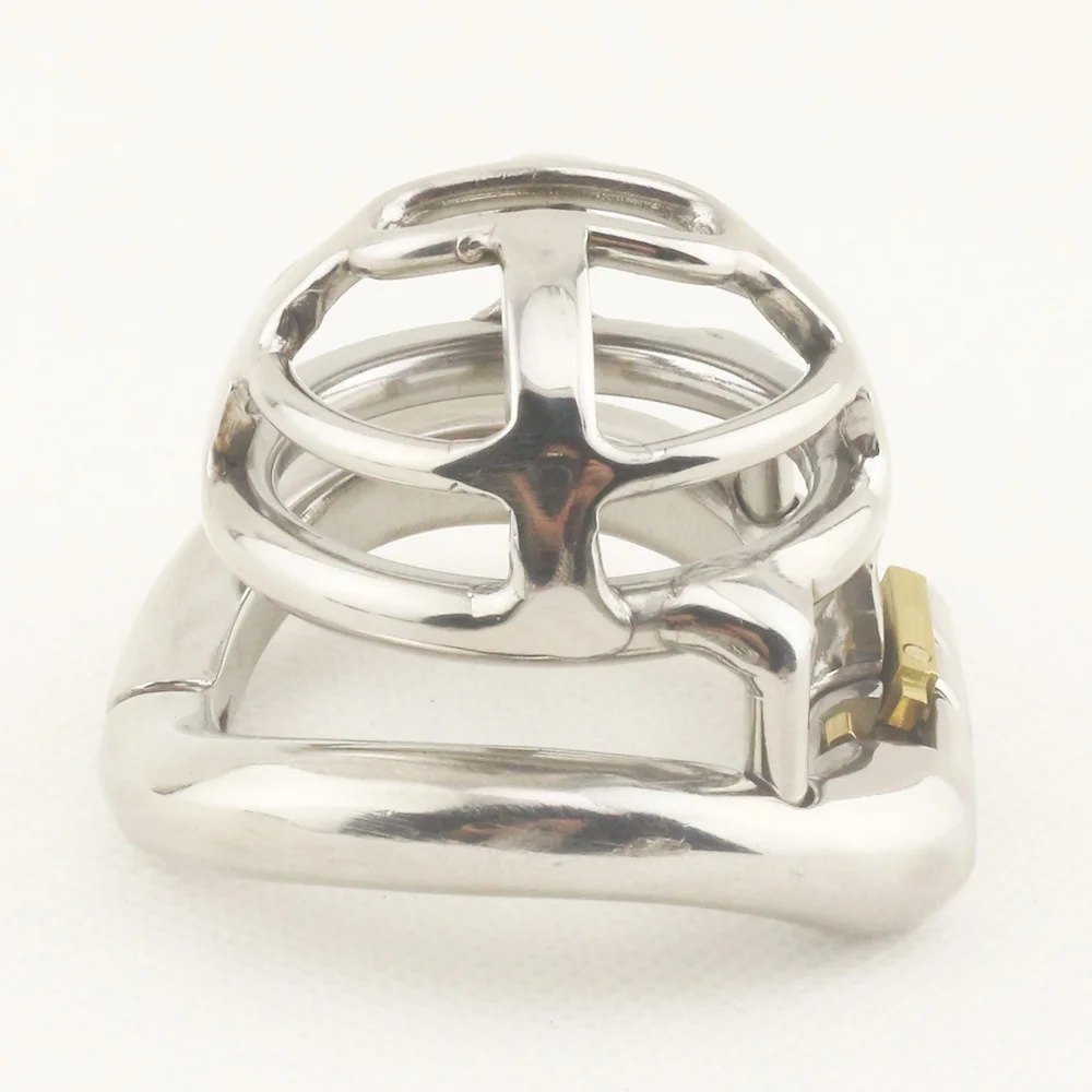 Super Short Male Stainless Steel Penis Cage Chastity Belt Device Cock Ring BDSM Adult Sex Toys Products Sexo Para Hombre Rings