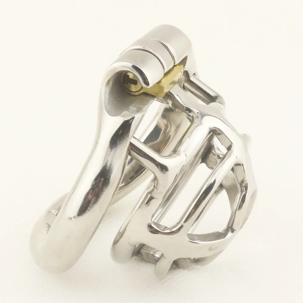 Super Short Male Stainless Steel Penis Cage Chastity Belt Device Cock Ring BDSM Adult Sex Toys Products Sexo Para Hombre Rings