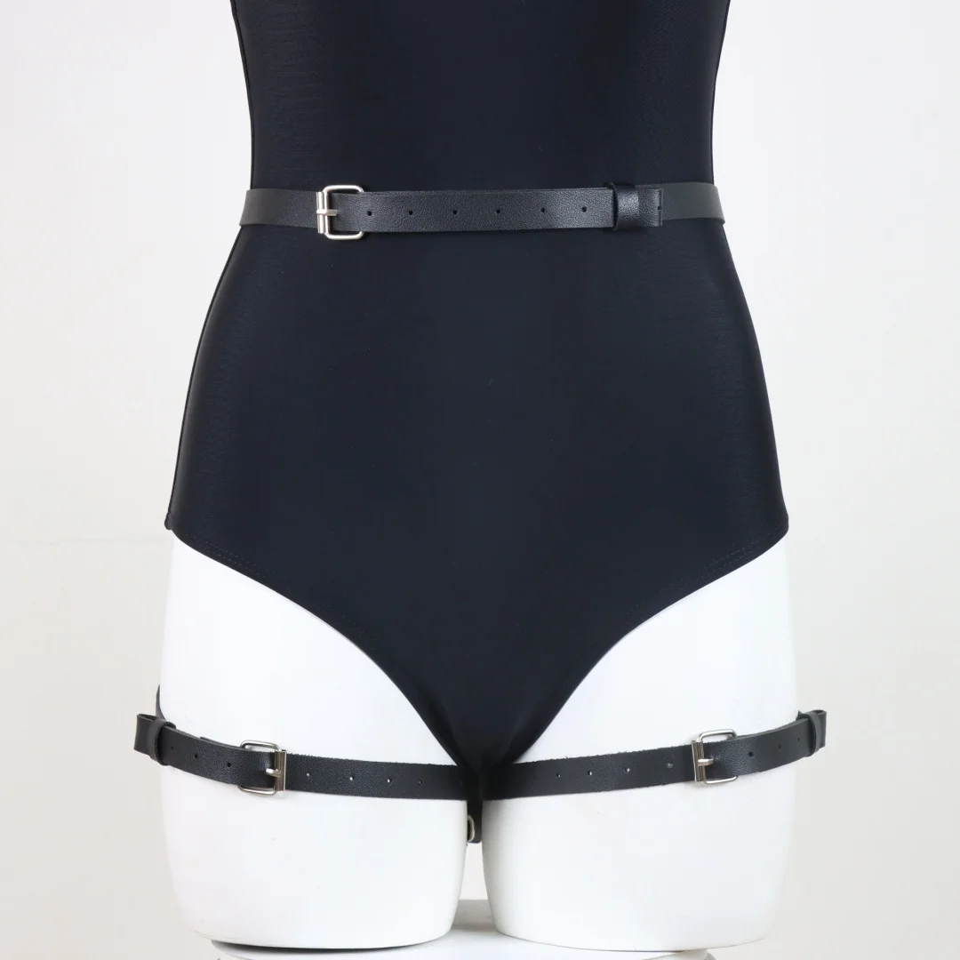 Punk leather thigh strap, Gothic belt, thigh garter strap, fashionable carnival accessory belt suitable for Halloween