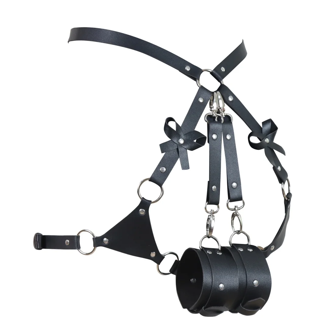 Punk leather thigh strap, Gothic belt, thigh garter strap, fashionable carnival accessory belt suitable for Halloween