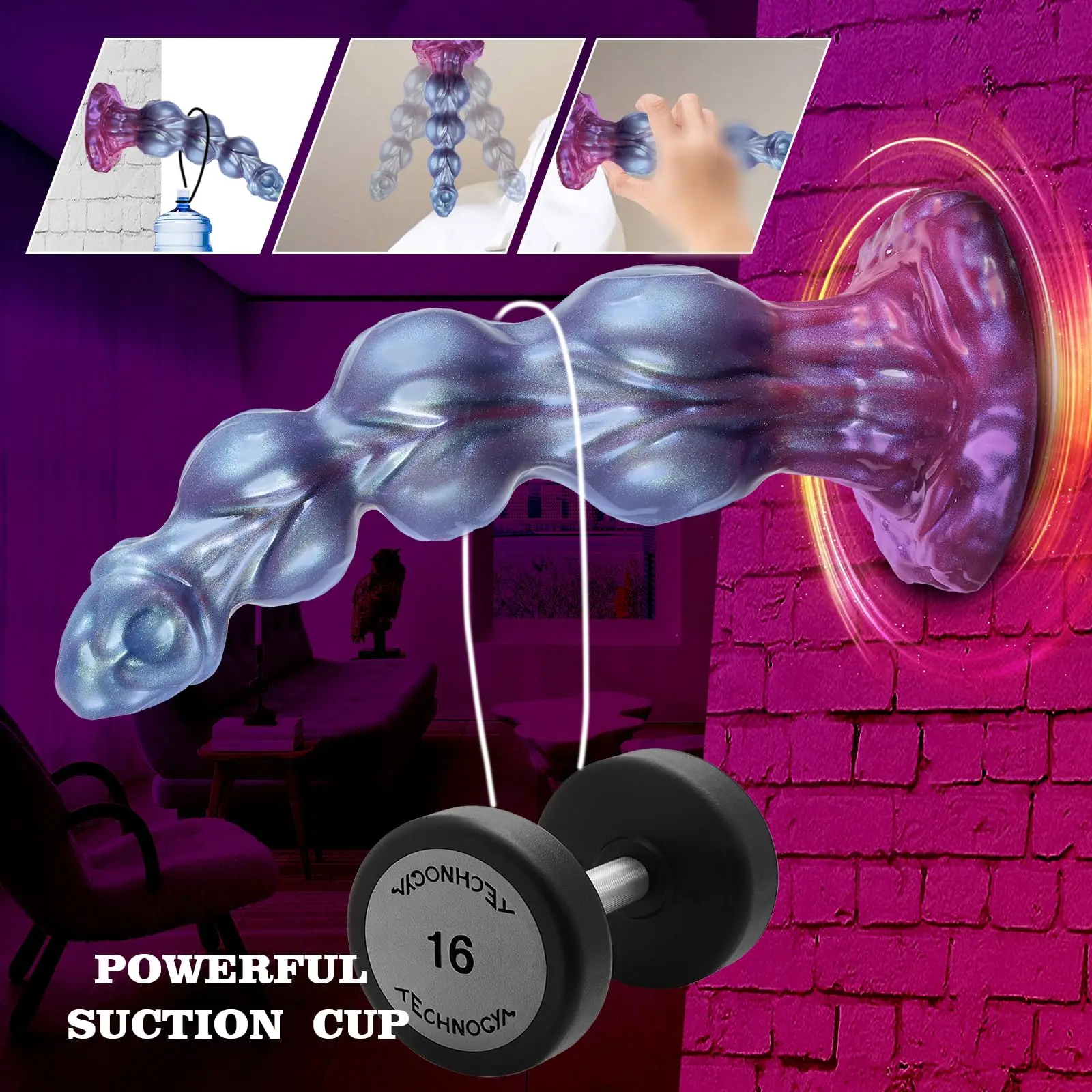 monster thick dog knot dildo, prostate massager with giant suction cup, adult sex toys toys for couples for men and women