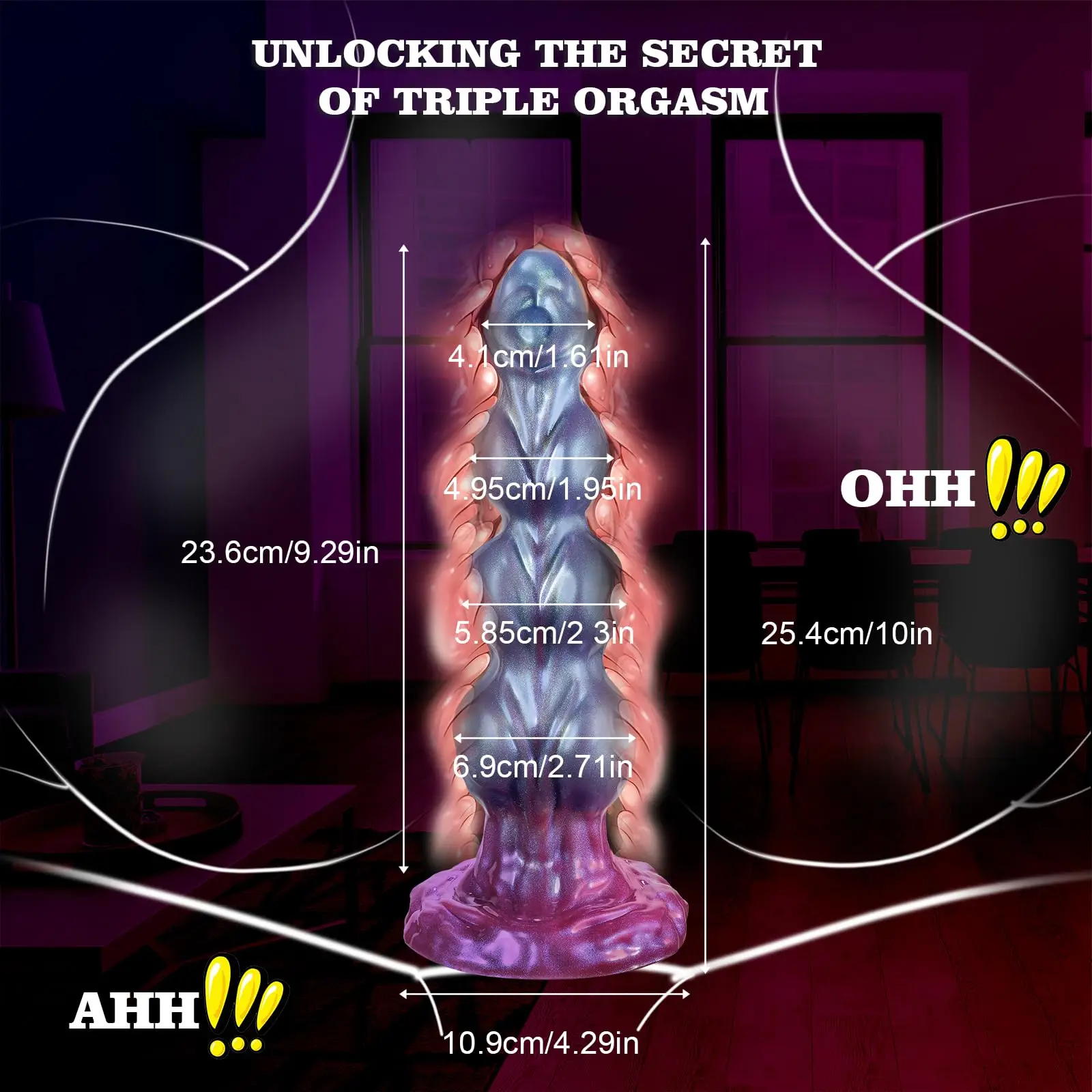 monster thick dog knot dildo, prostate massager with giant suction cup, adult sex toys toys for couples for men and women