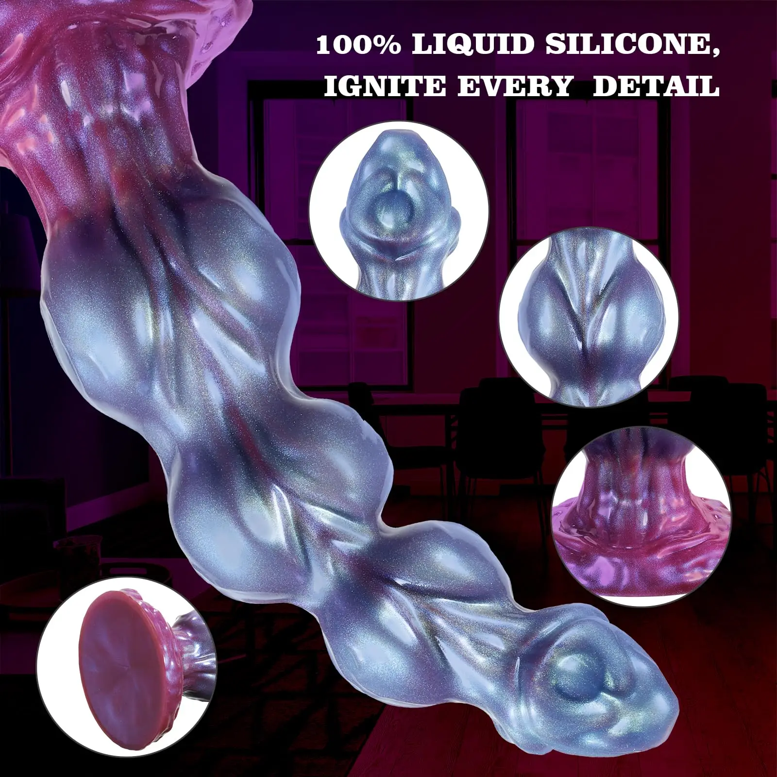 monster thick dog knot dildo, prostate massager with giant suction cup, adult sex toys toys for couples for men and women