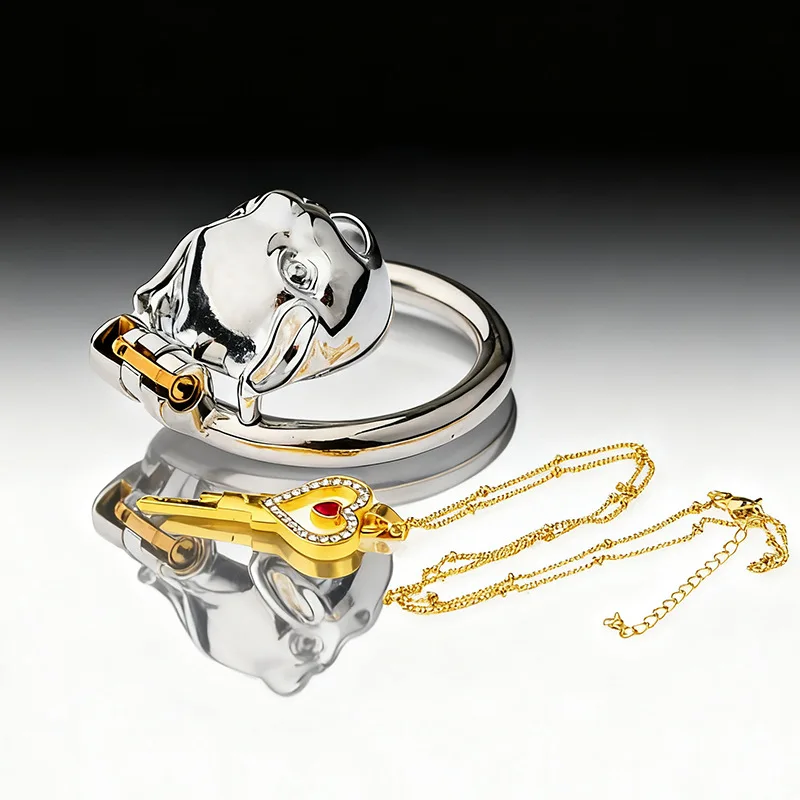 New Men's Metal Key Necklace Chastity Cage Accessory Fits All Cock Cages Integrated Locks Key Holder SM Sex Toys for Men 18+ 정조대