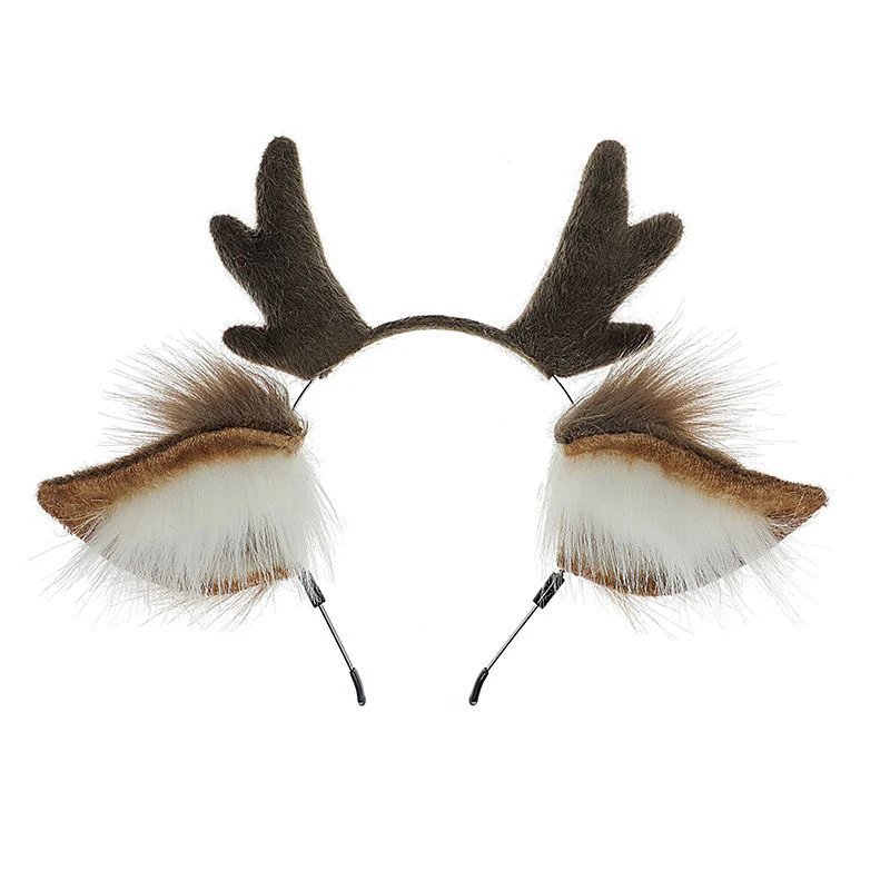 Cute Plush Antler Headband Fashion Cosplay Deer Ear Head Hoop Lolita Hair Bands Holiday Party Christmas Women Hair Accessories Cute Plush Antler Headband Fashion Cosplay Deer Ear Head Hoop Lolita Hair Bands Holiday Party Christmas Women Hair Accessories