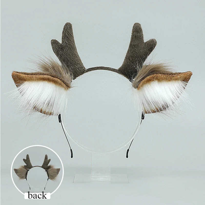 Cute Plush Antler Headband Fashion Cosplay Deer Ear Head Hoop Lolita Hair Bands Holiday Party Christmas Women Hair Accessories Cute Plush Antler Headband Fashion Cosplay Deer Ear Head Hoop Lolita Hair Bands Holiday Party Christmas Women Hair Accessories