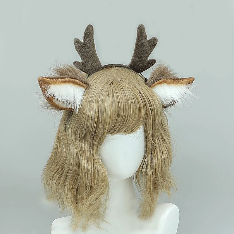 Tiara Cosplay Orelhas Cute Plush Headband Ears - Imagem 2